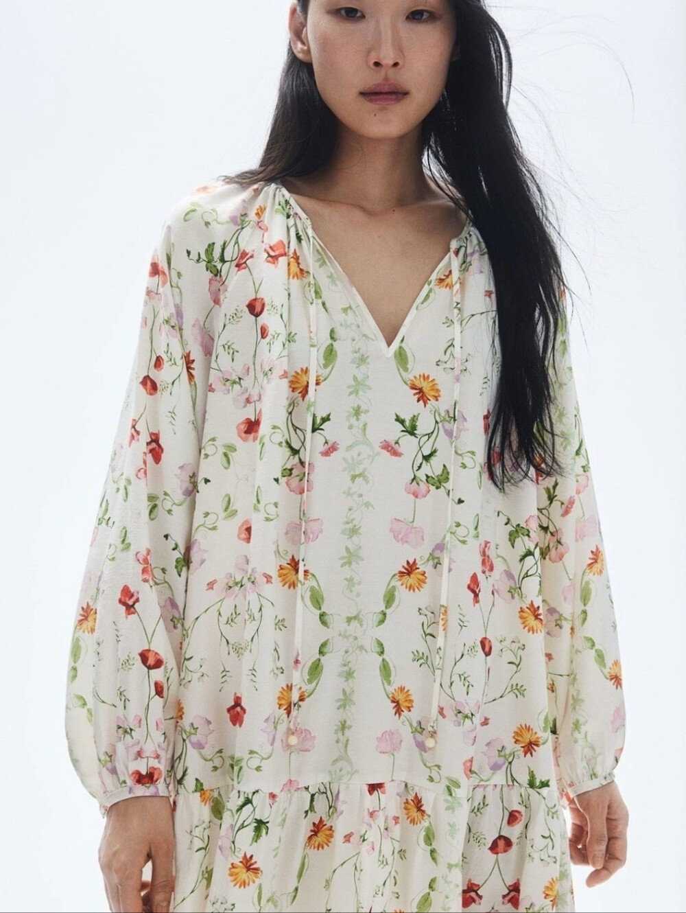 H&M Floral Tunic Dress Bohemian XS NWT